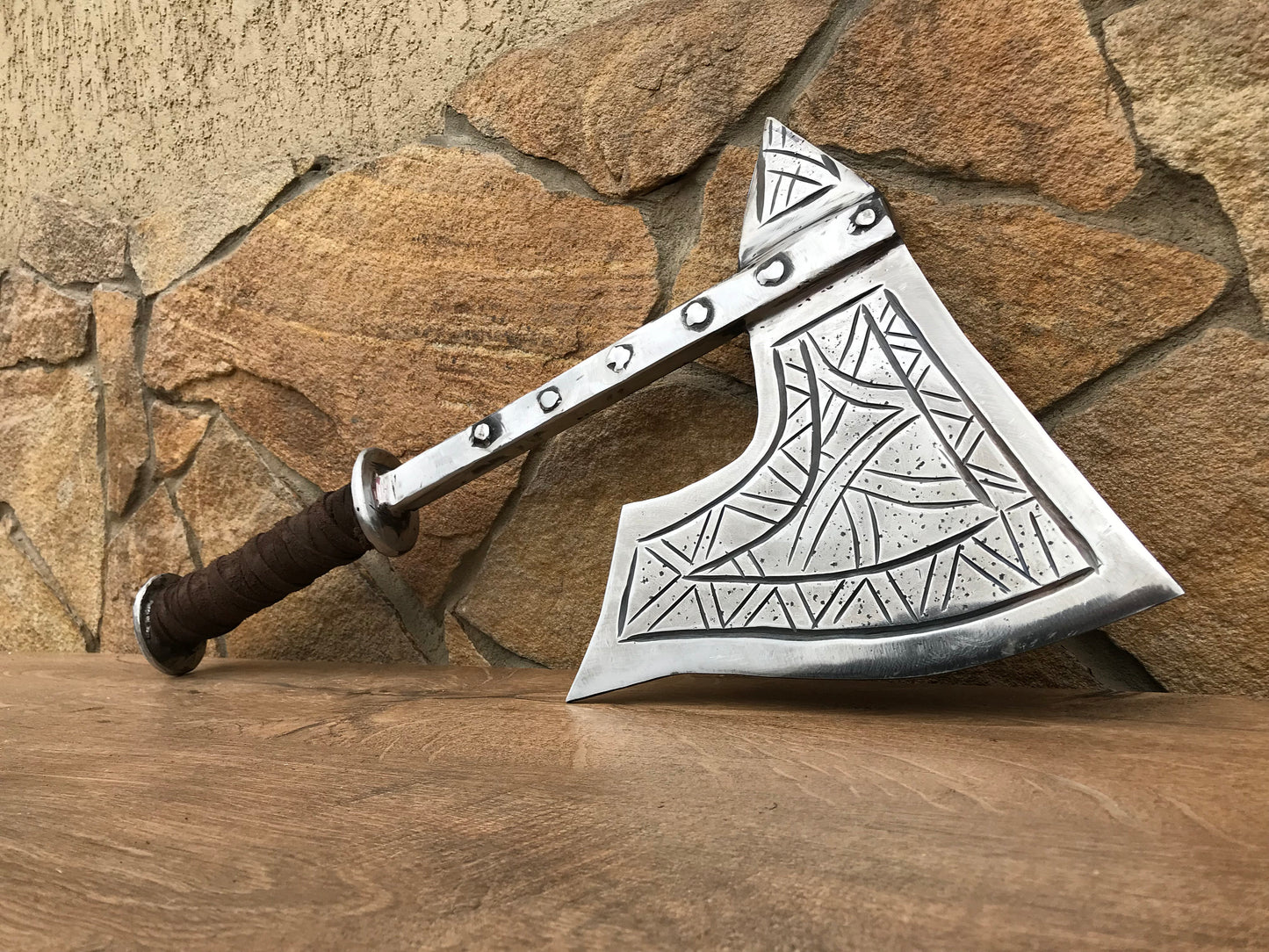 Viking axe, knife, mens gifts, viking armor, runic axe, runes decor, runes gift, hatchet, axe, axe gift, manly gift, handyman tool, vikings