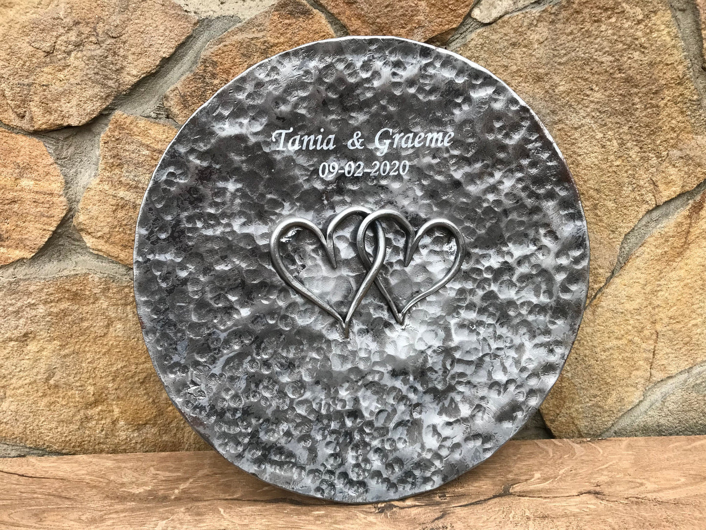 Iron bowl, 6th anniversary gift, iron anniversary, 6 year anniversary, iron hearts, iron gift, personalized bowl, iron gifts, steel bowl