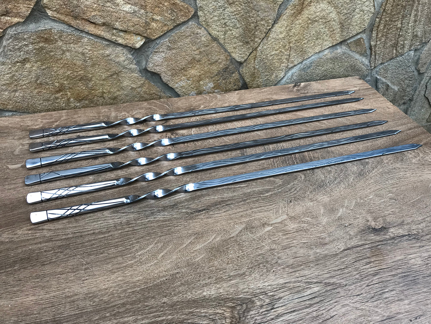 11th anniversary, skewers, gift for Dad, gift for grandpa, steel anniversary, mens jewelry, camping fire, Christmas gift, camping gifts, BBQ
