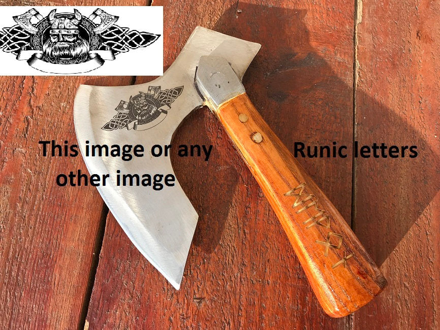 Runic kitchen axe, viking axe, viking kitchen axe, runic gift, runic axe, runes, Elder Futhark, Anglo-Saxon, runic alphabet, viking gift