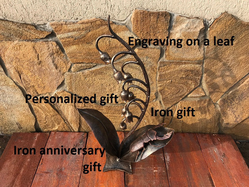 Iron anniversary gift for her, iron gift for her, bridesmaid gift, gift for bride, Christmas gift, wedding gift,gift for girlfriend,may lily
