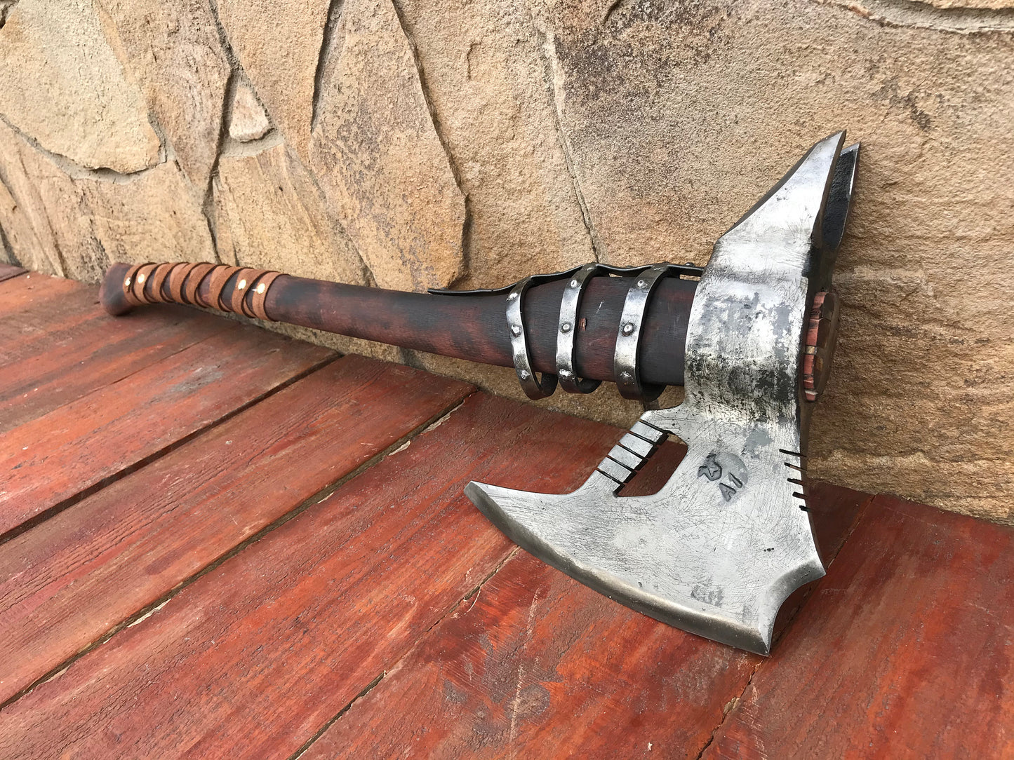 Medieval axe, viking axe, tomahawk, bearded axe, gift for boyfriend, 6th anniversary gift, mens gift, manly gifts,birthday gift,gift for dad