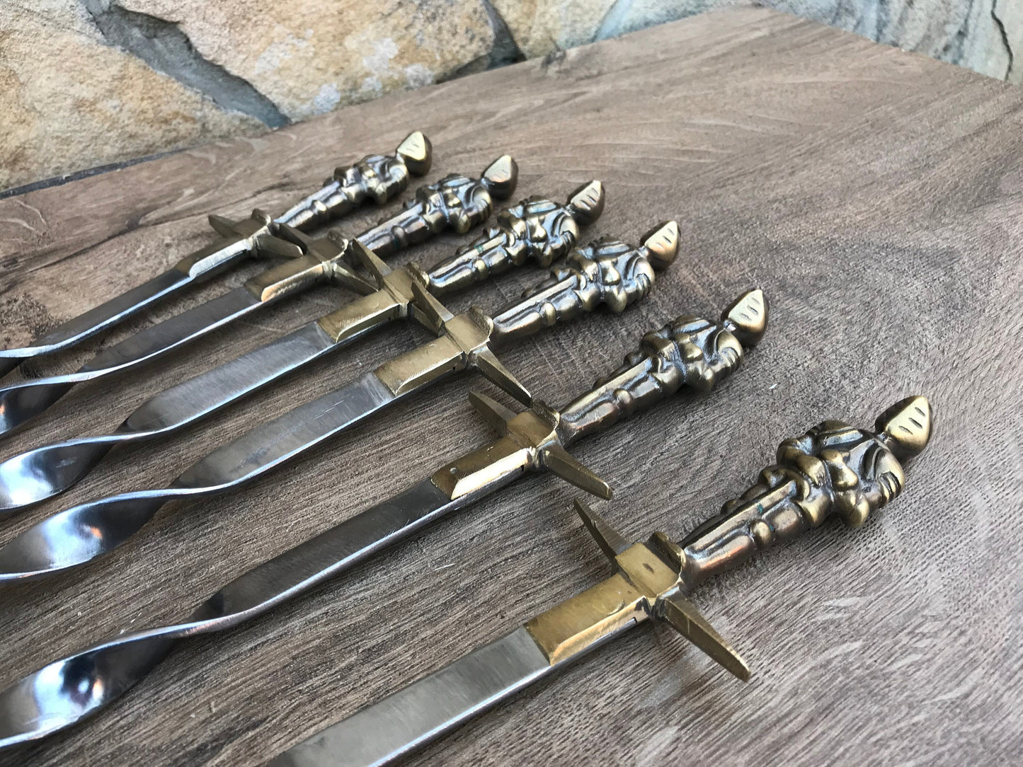 Skewers, picnic, viking, knight, grill tools, pricker, Middle Ages, camping, medieval, anniversary, retirement, fireplace,gift for mom,daddy