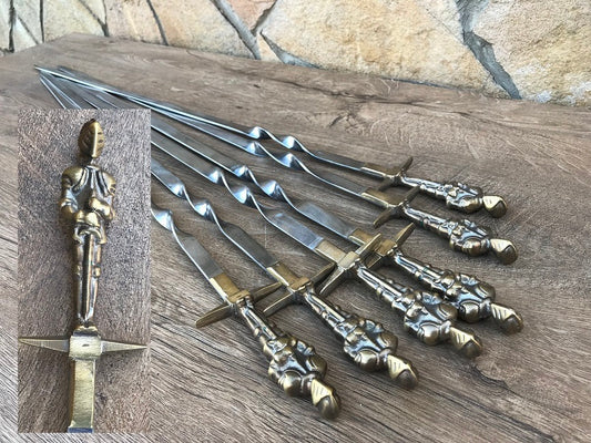 Viking food, skewers, viking skewers, grill tools, pricker, Middle Ages, camp equipment, LARP. SCA, reenactment,medieval,picnic,gift for dad