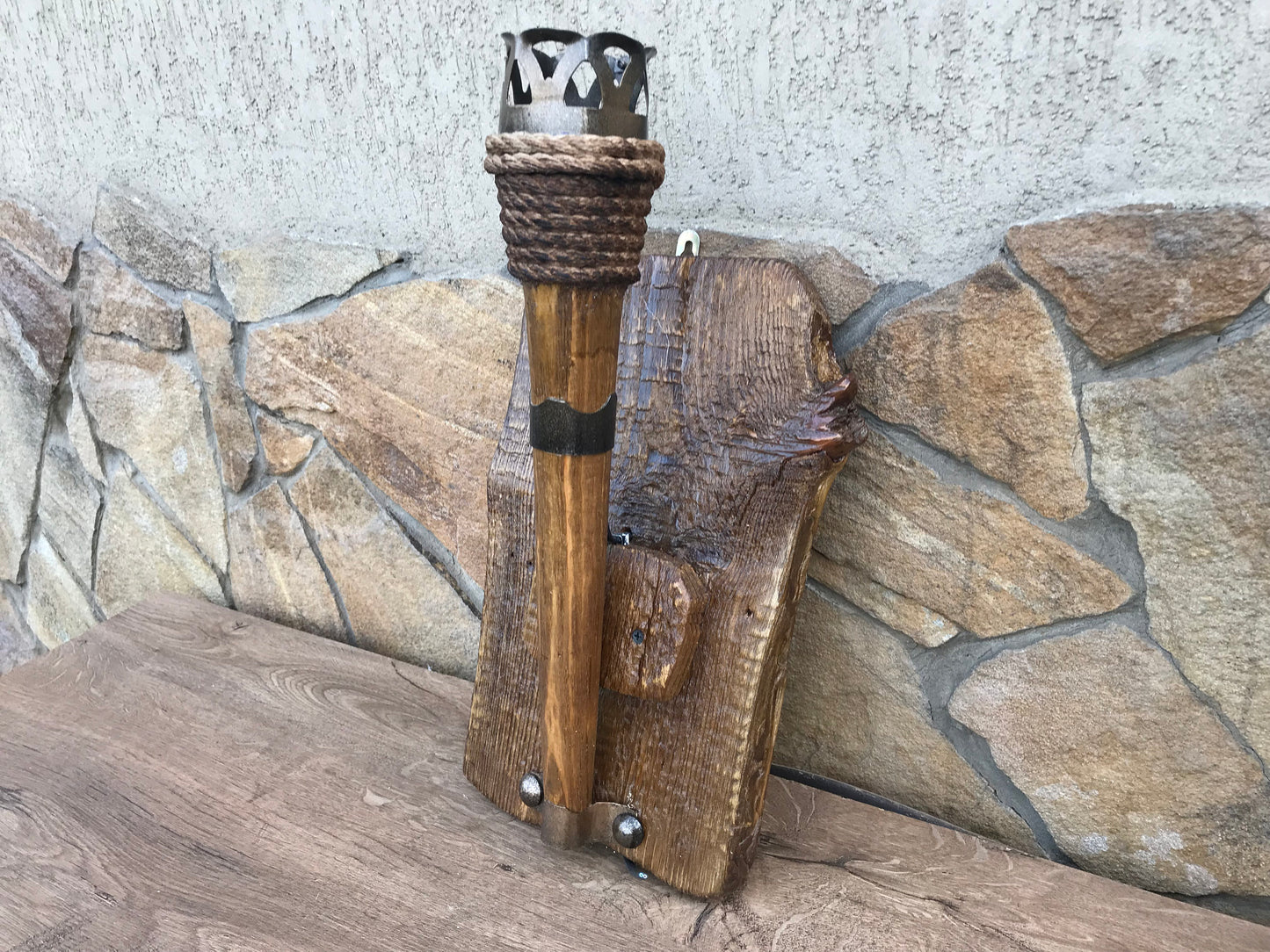 Wall sconce, torch, viking sconce, viking light, castle sconce, medieval torch, Olympic torch, medieval lamp, hand forged lantern, medieval