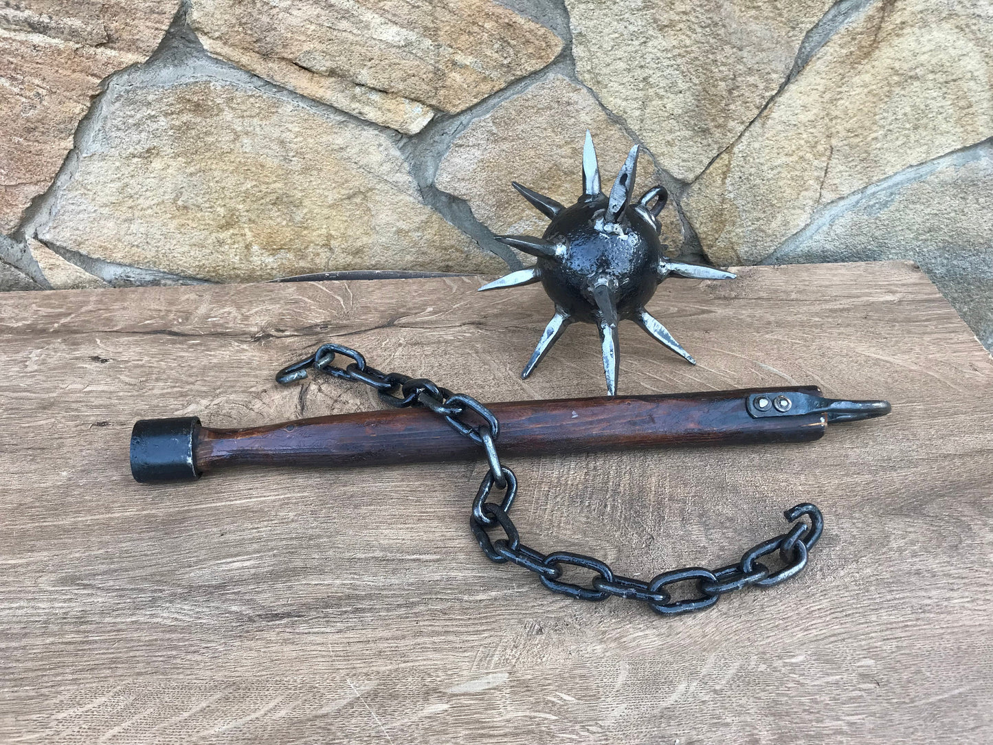 Viking mace, war mace, hand crafted mace, mace, flail, chain flail, medieval, knight,warrior,medieval weapon,viking axe,mens gifts,iron gift