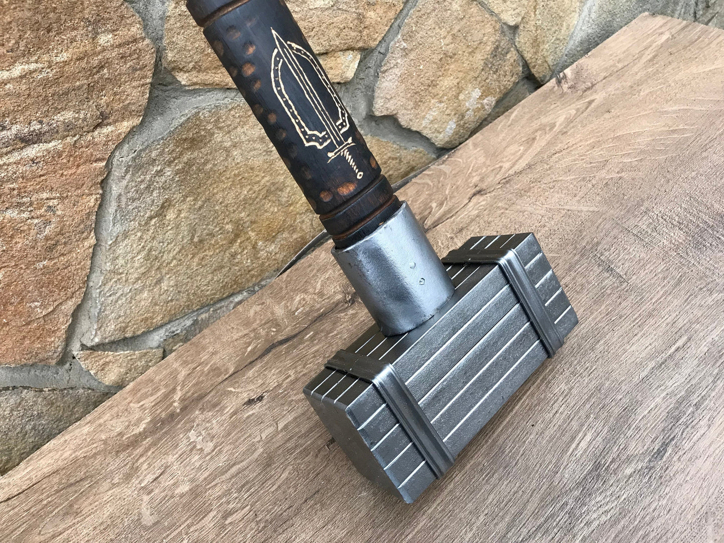 Viking axe, hand forged hammer, Thor hammer, decorative hammer, mjolnir, medieval axe, mens gift, iron gift for him, Thors hammer,war hammer