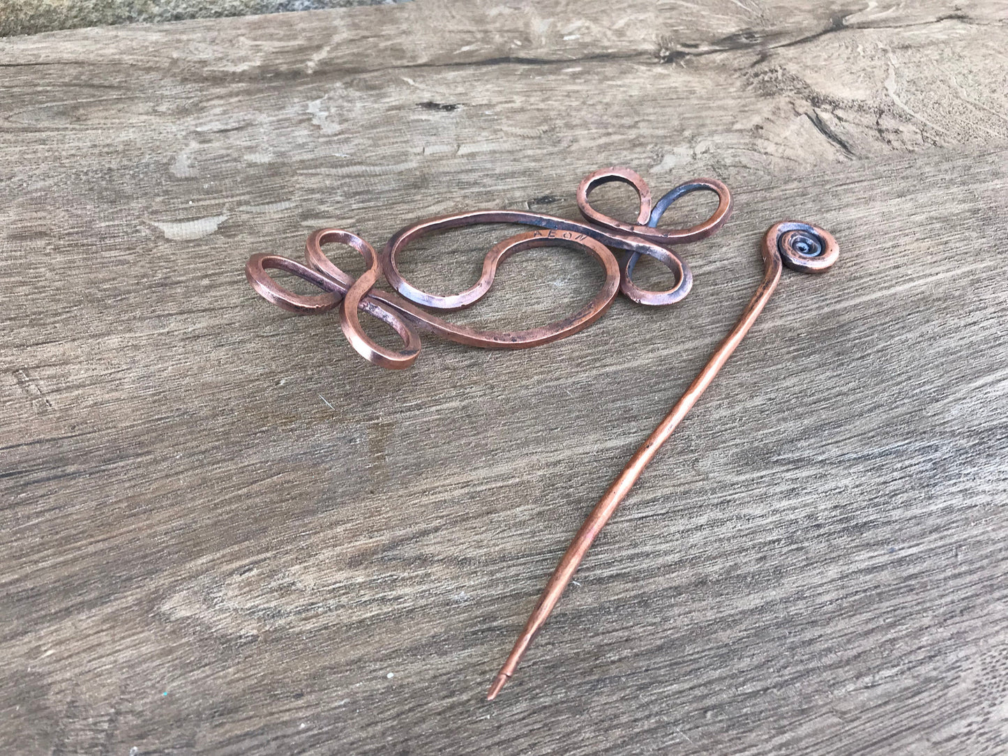 Copper gift, copper hair pin, copper anniversary, hair clip, hair slide, hair barrette, bun holder, hair jewelry, bridal hair pin,hair stick