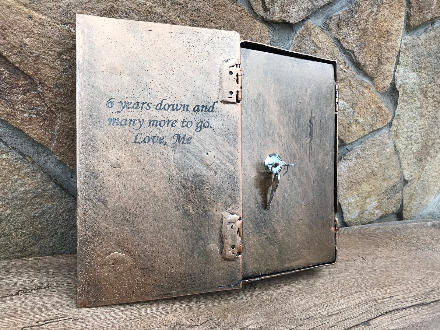 Hollow book safe, iron gift, book safe, family coat of arms, hollow book, secret compartment, safe book, book box, gun safe, book lover gift