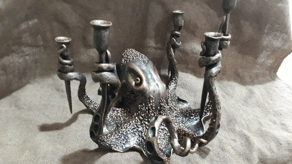 Octopus candle holder, octopus wedding, candle holder, candle stick holder, wedding candle, tentacle, table decor,tropical decor,sea monster