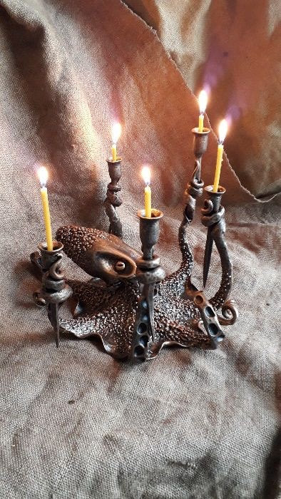 Octopus candle holder, octopus wedding, candle holder, candle stick holder, wedding candle, tentacle, table decor,tropical decor,sea monster