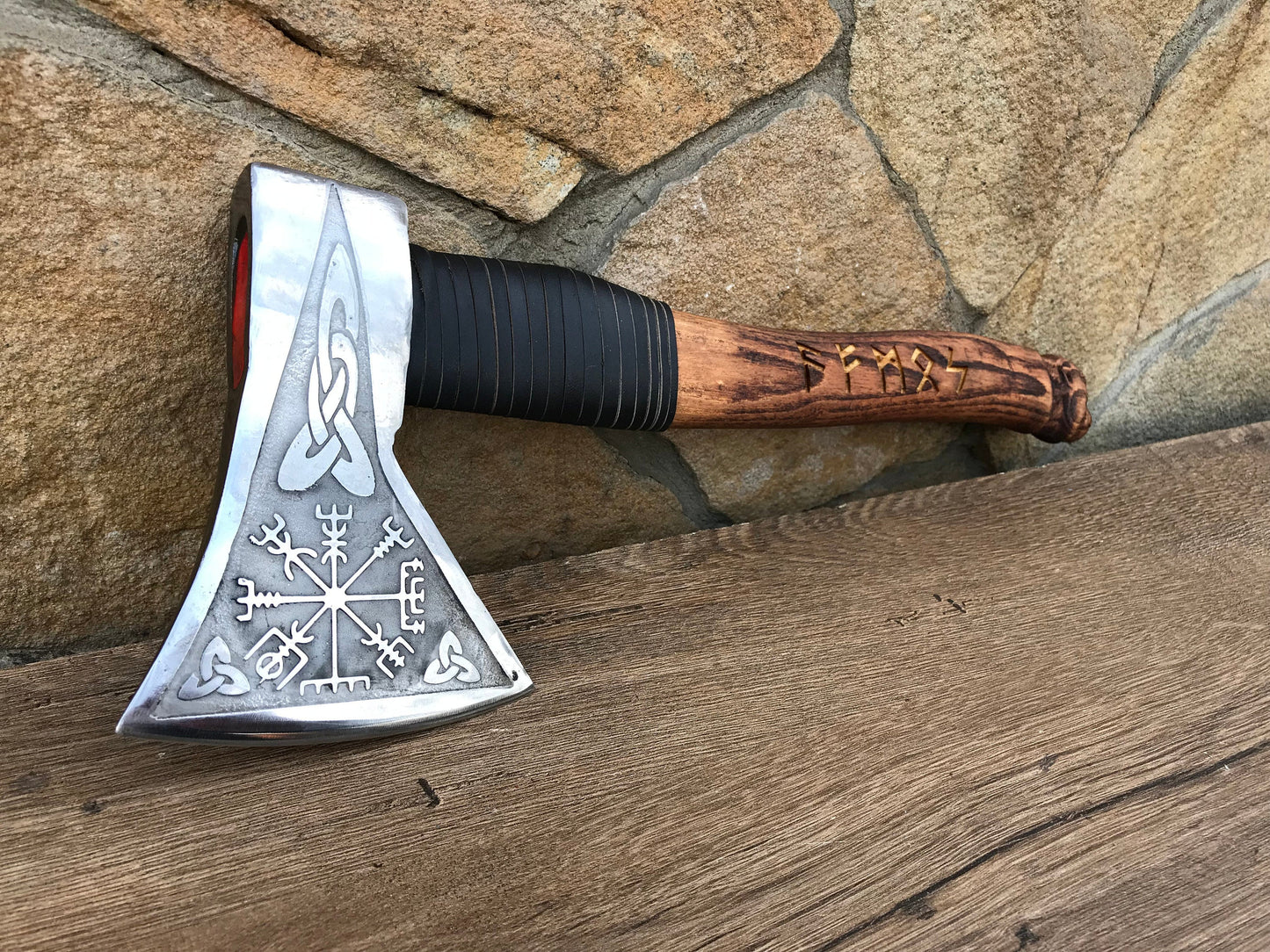 Viking hatchet, carved animal, viking axe, animal gift, mens gifts, vegvisir, gorilla, wedding, mens gift, viking compass, groomsmen gift