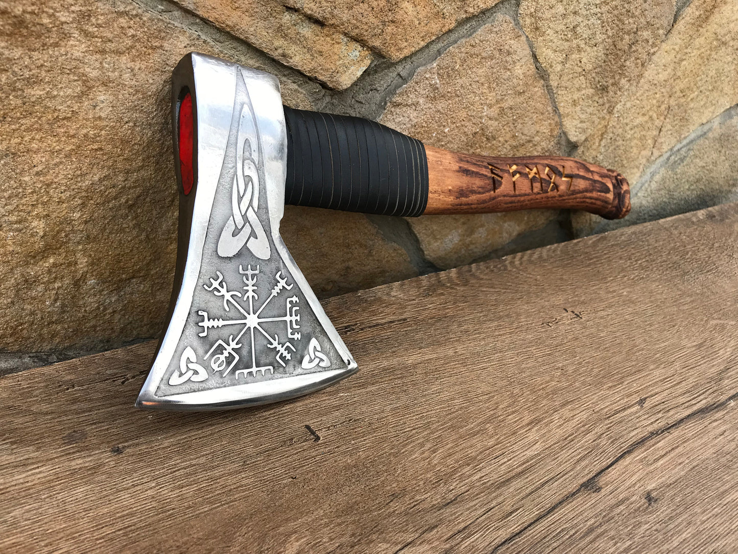 Viking hatchet, carved animal, viking axe, animal gift, mens gifts, vegvisir, gorilla, wedding, mens gift, viking compass, groomsmen gift