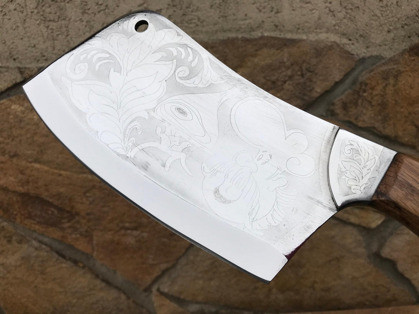 Stainless steel butcher knife, engraved knife, meat knife, meat cleaver, chef knife, kitchen knife, cook knife, chef gifts, meat chopper