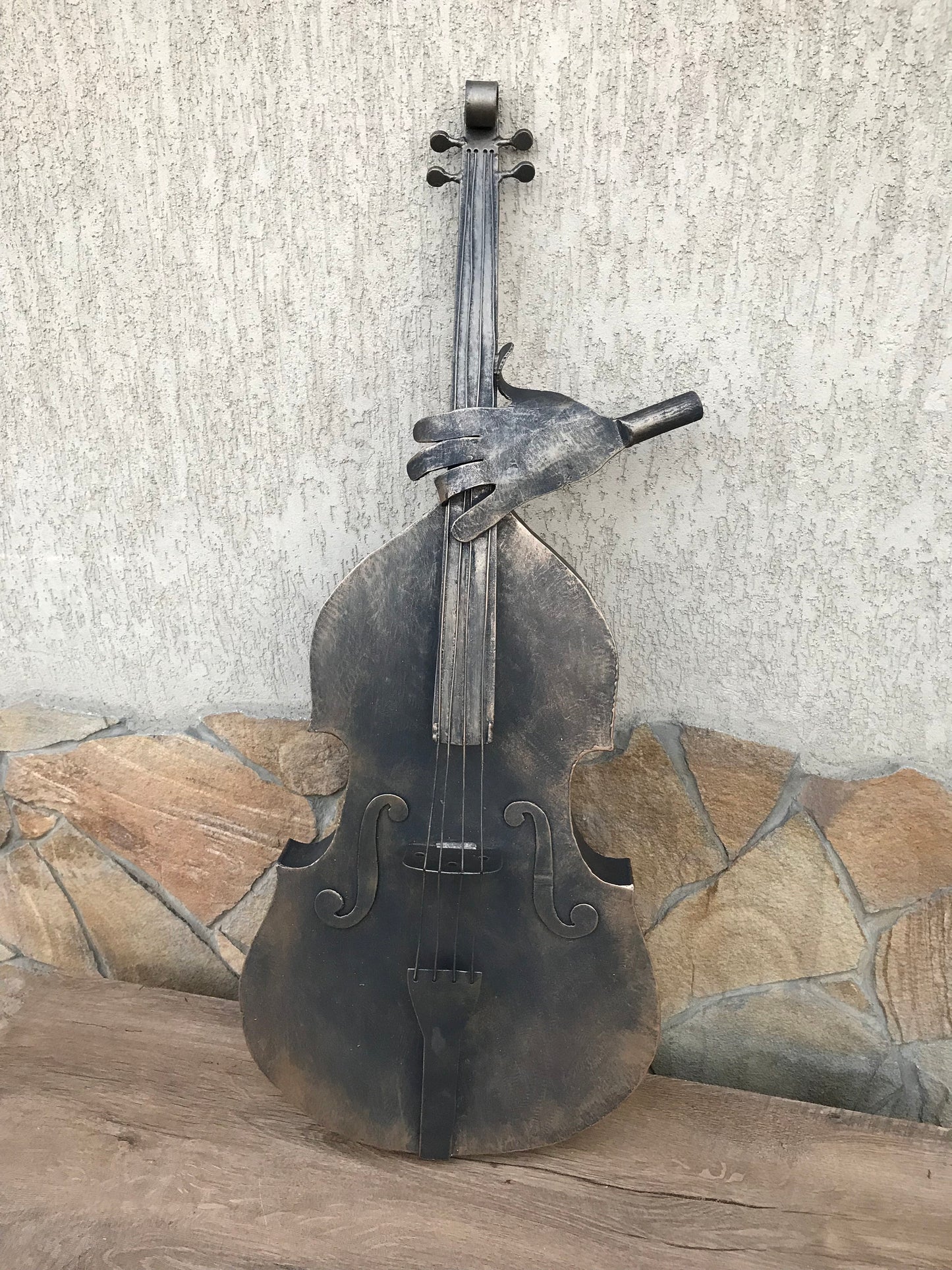 Hand forged cello, cello, music, gift for musician, music decoration, music gift, birthday gift, iron gift, cello gift,cello stand,cello art