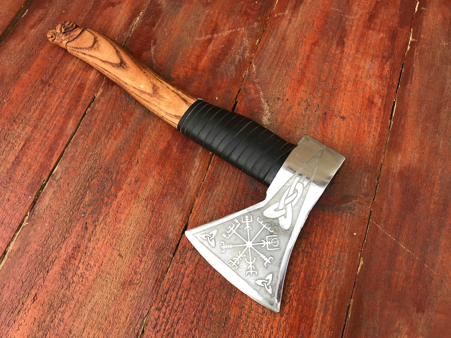 Pet carved axe, viking axe, axe, pet lover gift, mens gifts, vegvisir, loss of pet, pet memorial, dog lover, passing pet, in memory of pet