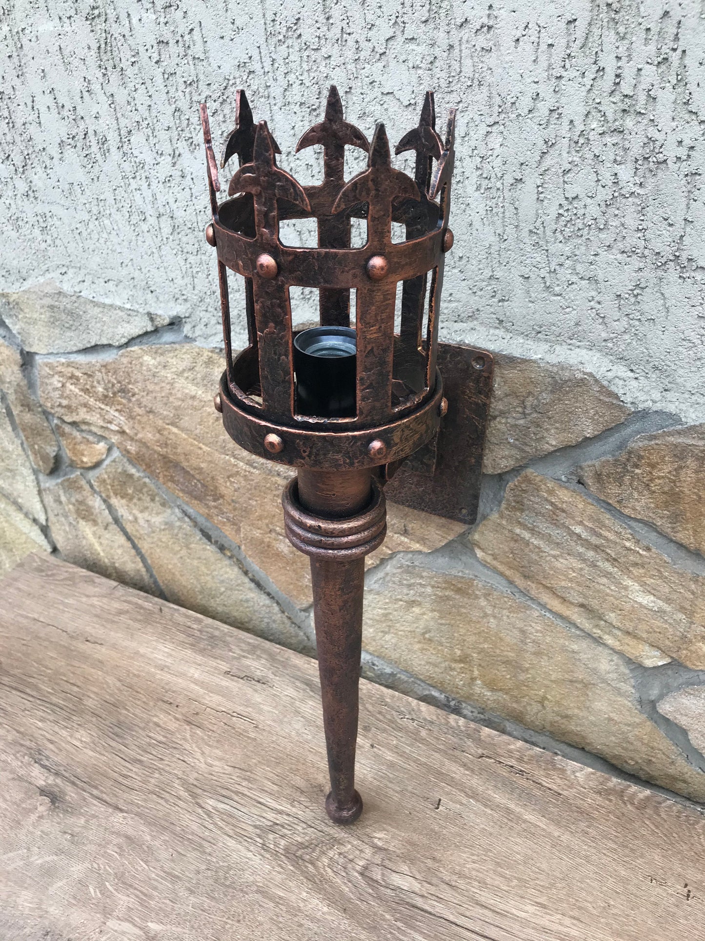 Wall sconce, sconce light, wall lamp, torch, Olympic torch, sconce torch, medieval torch, torch sconce, room decor, birthday gift, sconce