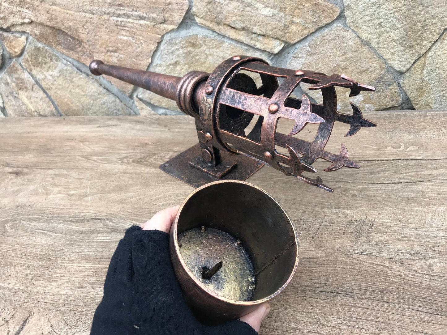 Torch candle holder,torch,sconce candle holder,wall sconce,vintage candlestick,medieval candelabra,castle candlestick,medieval candle holder