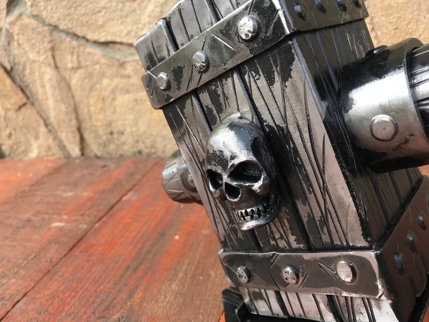 Skull Grinder Hammer, war hammer, skullgrinder, skull armor, viking skull, hammer, horror, punk, grim reaper, hell, biker, ghost