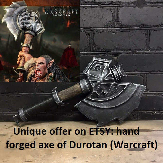 Axe of Durotan, Warcraft, Durotan's war axe, World of Warcraft, cosplay weapon, cosplay armor, cosplay axe, mens gift, gift for men, axe