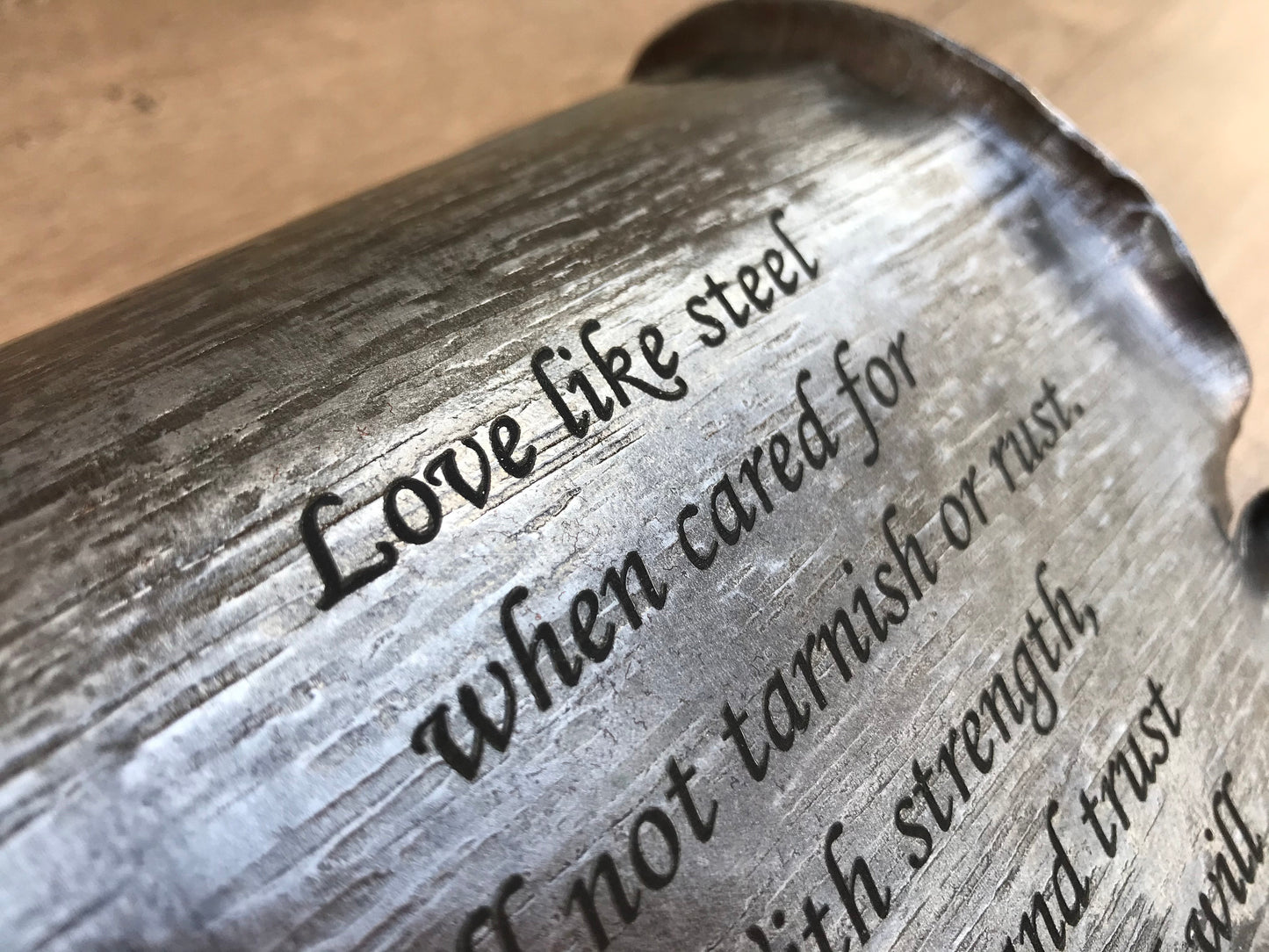 Steel scroll, 11th anniversary, steel anniversary gift, 11 year anniversary,wedding anniversary,partner gifts,steel gift for him,steel gifts