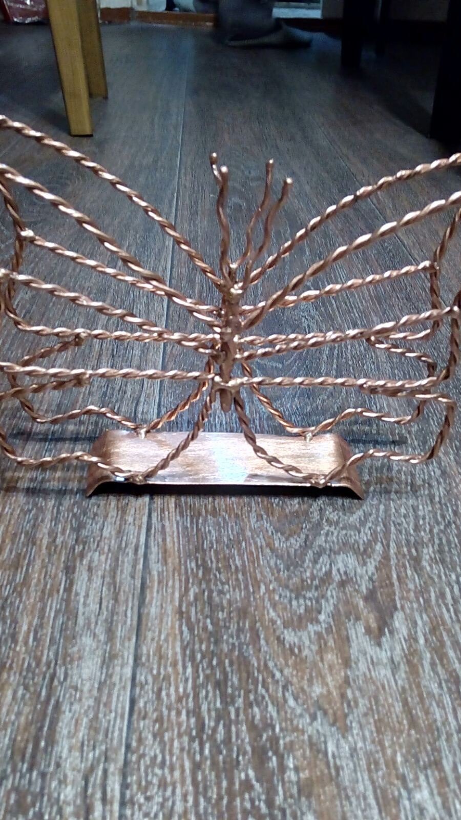 7th anniversary gift, custom jewelry, napkin holder, 7 year gifts, copper napkin holder, copper anniversary, butterfly, gift for wife