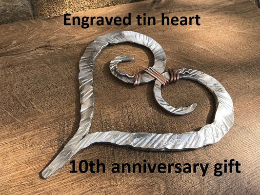 Ten years wedding gift, aluminium anniversary, personalized gift, greeting cards, anniversary cards,tin anniversary,tin gifts,aliminium gift