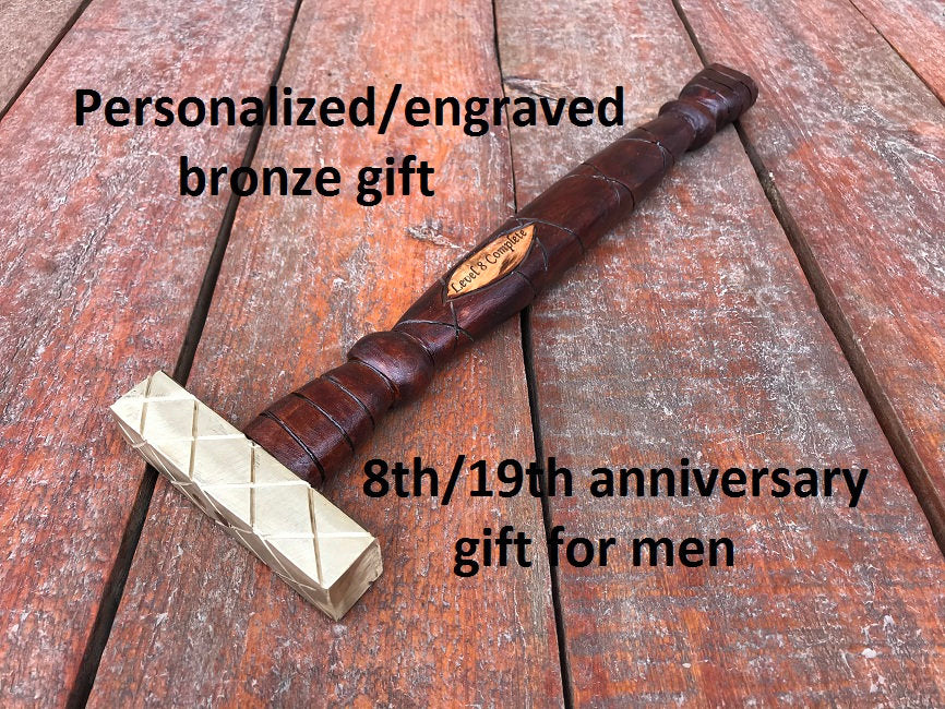Bronze hammer, bronze anniversary gifts for men,bronze tool,8th anniversary gift for him,bronze gifts for him,mjolnir,mallet,edc hammer,thor