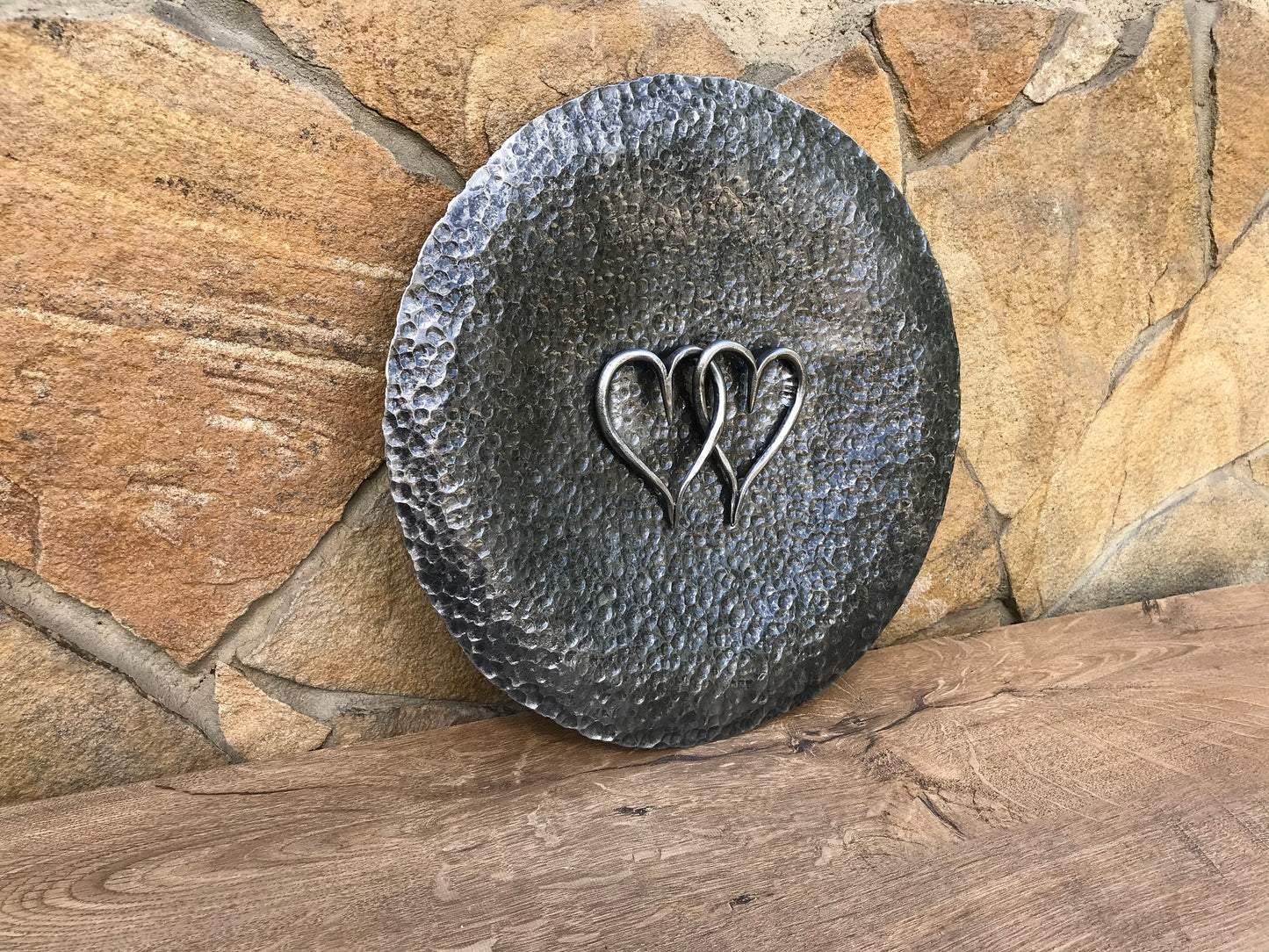 Personalized bowl, iron bowl, 6th anniversary gift, tray, bowl, iron anniversary, 6 year anniversary, iron hearts, iron gift, steel gift