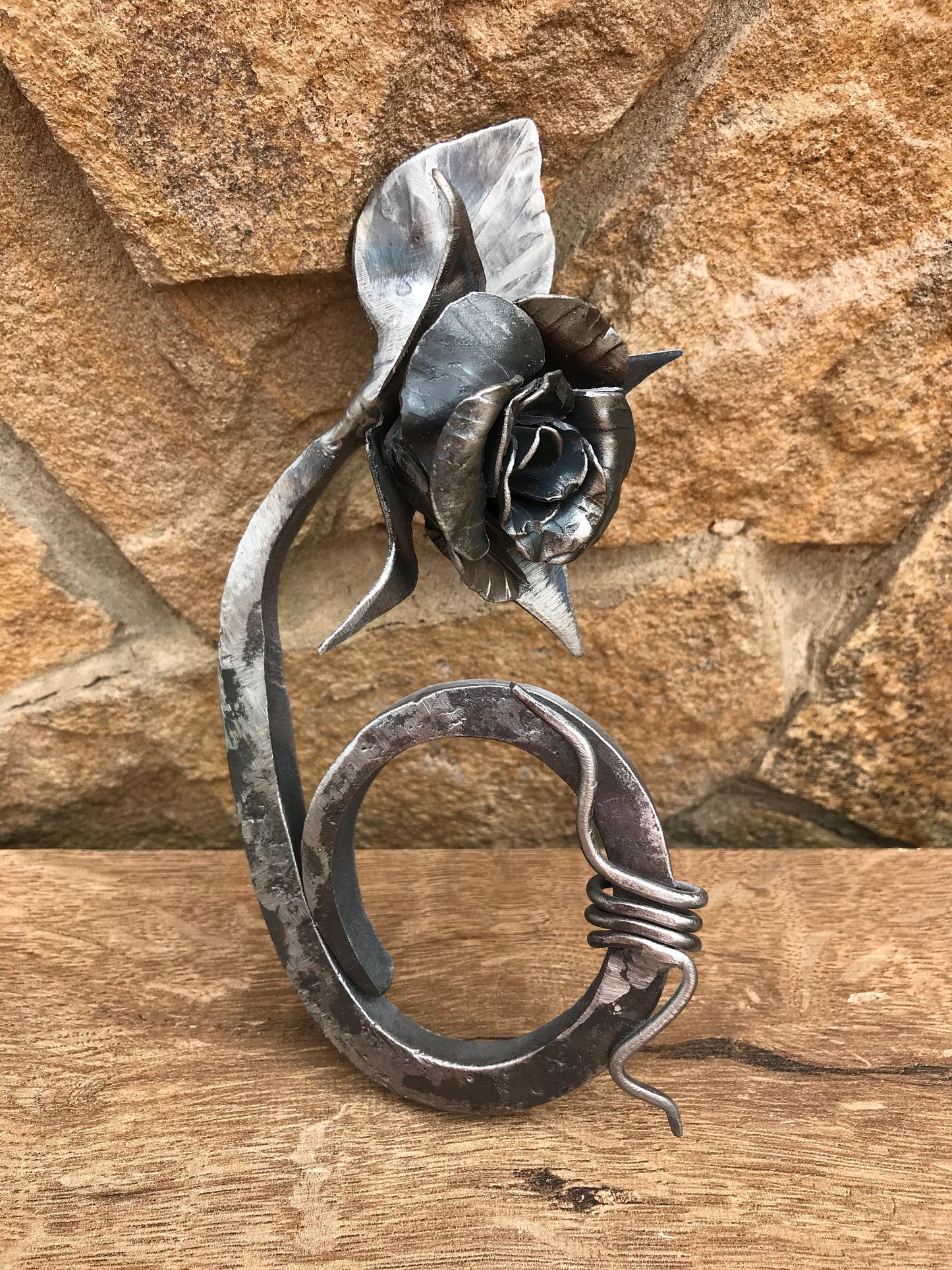 iron anniversary, 6th anniversary gift,hand forged six,iron rose,forged gifts,iron six,metal six,6 year anniversary,iron gift,iron gift idea