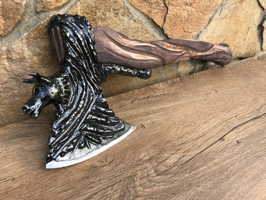 Axe, ox, bull, 11th anniversary, animal, mens gift, wild life, 6th anniversary,groomsman gift,viking axe, hatchet,christmas gift,Fathers day