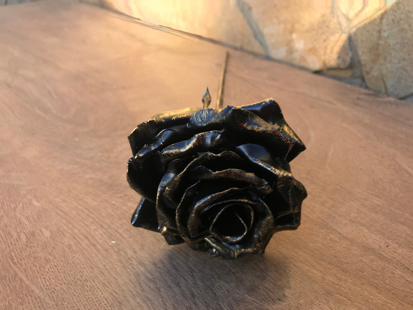 Forged rose, iron anniversary gift for her, iron gift for her, iron rose for her, wedding anniversary gift, iron anniversary, iron wedding