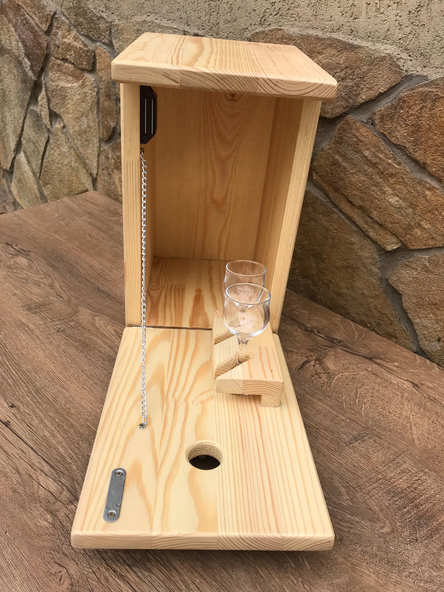 Bar, mini bar, minibar, bird house, nesting box, whiskey cabinet, liquor bar, hideaway liquor cabinet, mini liquor stand, mens birthday gift