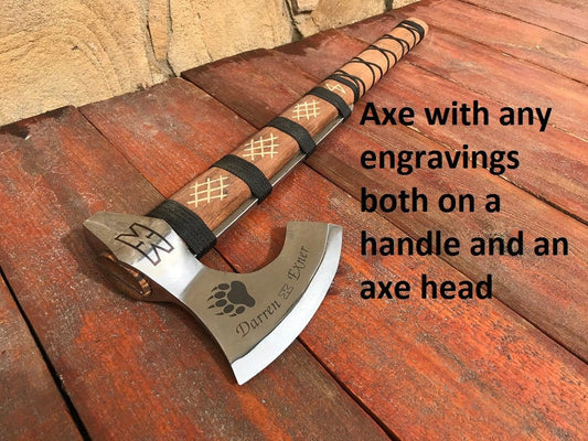 Personalized axe, beard axe, viking axe, gift for men, birthday gift, personalized gift, wedding gift, gift for groom, Christmas gift, axe