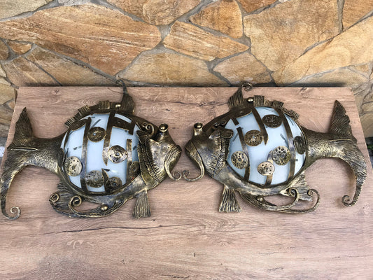 Fish light, wall sconce, birthday gift, Christmas gift, iron gift, retirement gift, military gift, army gift, fishman gift, anniversary gift