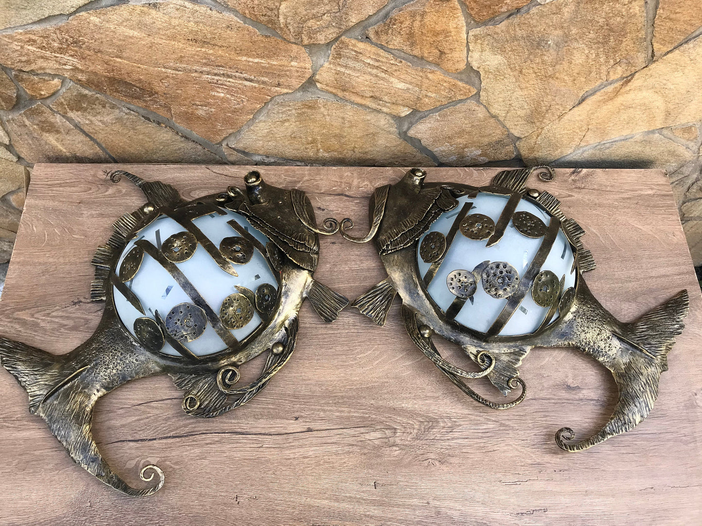 Wall sconce, fish themed gifts, fish light, sconce, wall lantern, fish art, costal decor,sea gift,ocean gift,beach decor,hand forged lantern