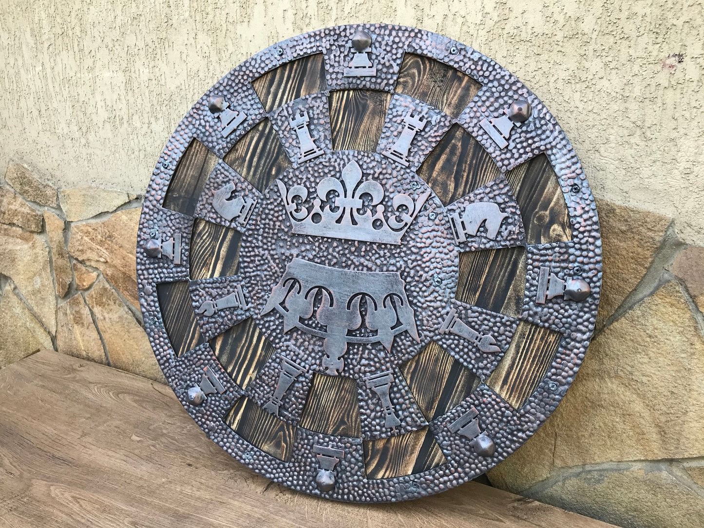 Custom shield, chess, decorative shield, shield, viking shield, cosplay shield, mens birthday gift, medieval shield, anniversary gift, sword