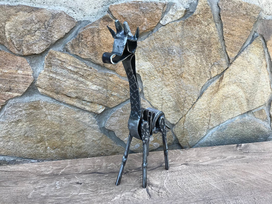 Hand forged giraffe, giraffe, giraffe lover, giraffe, home decor, animal decor, giraffe statue, giraffe toy,giraffe wall decor,giraffe decor