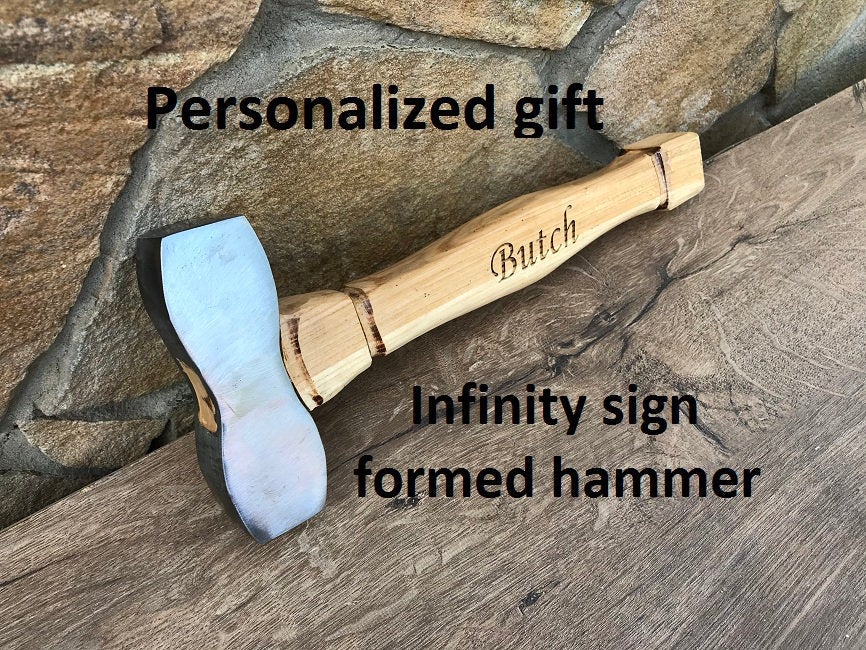 Infinity hammer, hammer, love sign, engagement gift, gift for Dad, gift for husband, his birthday gift,mens gifts,anniversary gift,iron gift