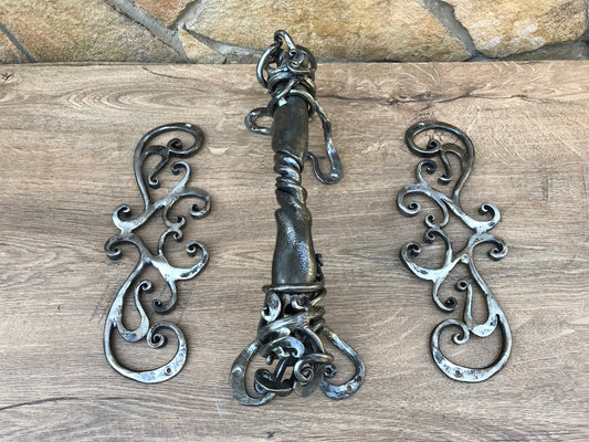 Hinges, door handle, false hinges, birthday gift, 6th anniversary, Christmas, wedding, steel gift, hubby, wifey,  vintage, antique, art deco