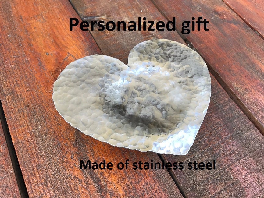 Steel gift, stainless steel, steel heart, 11th anniversary, steel anniversary, steel gift for her, steel gift for wife, wedding anniversary