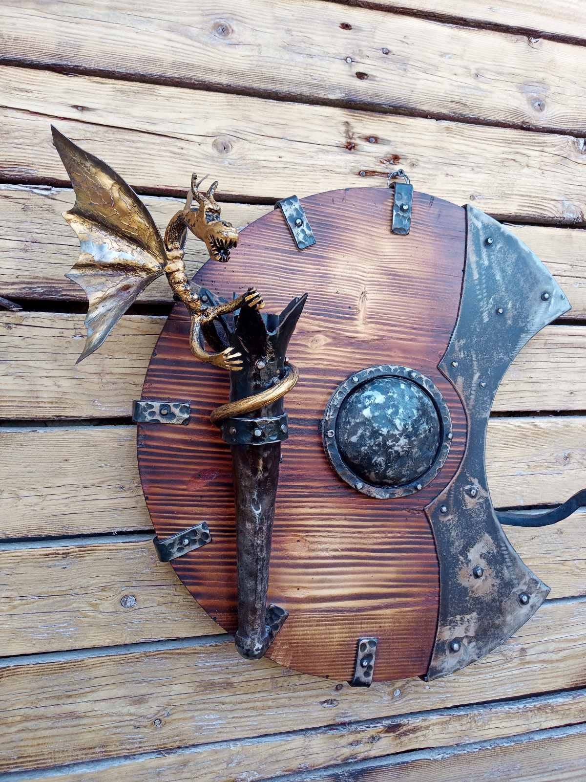 Wall sconce, dragon, castle decor, medieval lantern, shield, candle holder, torch, castle lamp, wall decor, Christmas, birthday, fairy lamp