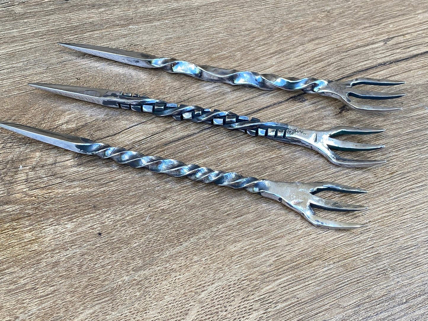 Stainless steel forks, cutlery, flatware, BBQ forks, skewers, BBQ gift, steel gift, grill tools,medieval cutlery,fork,kitchen gift,Christmas