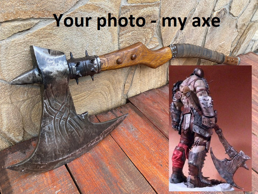 Custom axe, axe, viking axe, mens gifts, medieval axe, birthday gift, Christmas gift, army gift, axe collection, gift for dad, iron gift