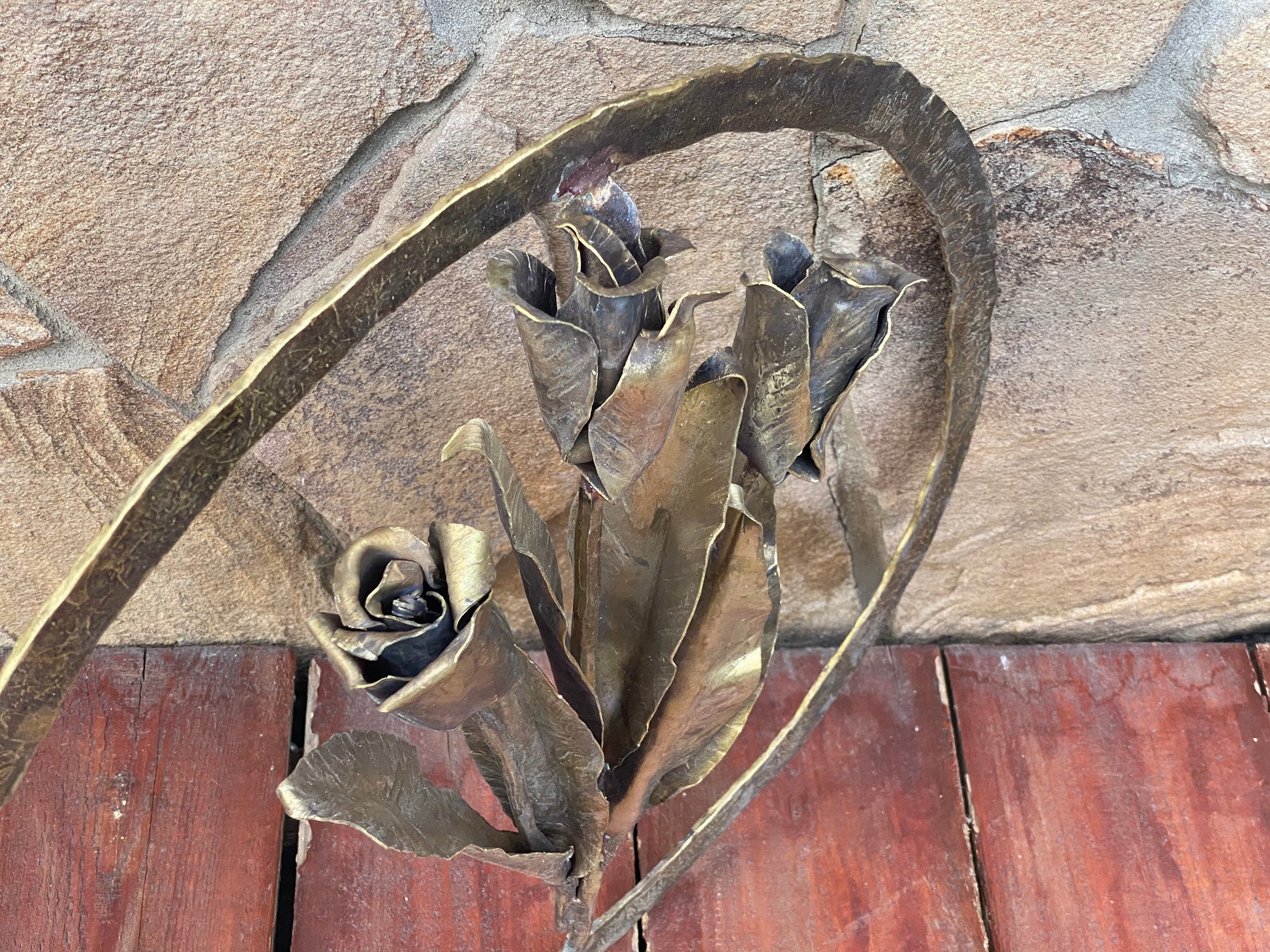 Bronze tulips, bronze bouquet, bronze flower, bronze rose, bronze gift, 8th anniversary gift, 19th anniversary, bronze gift for wife