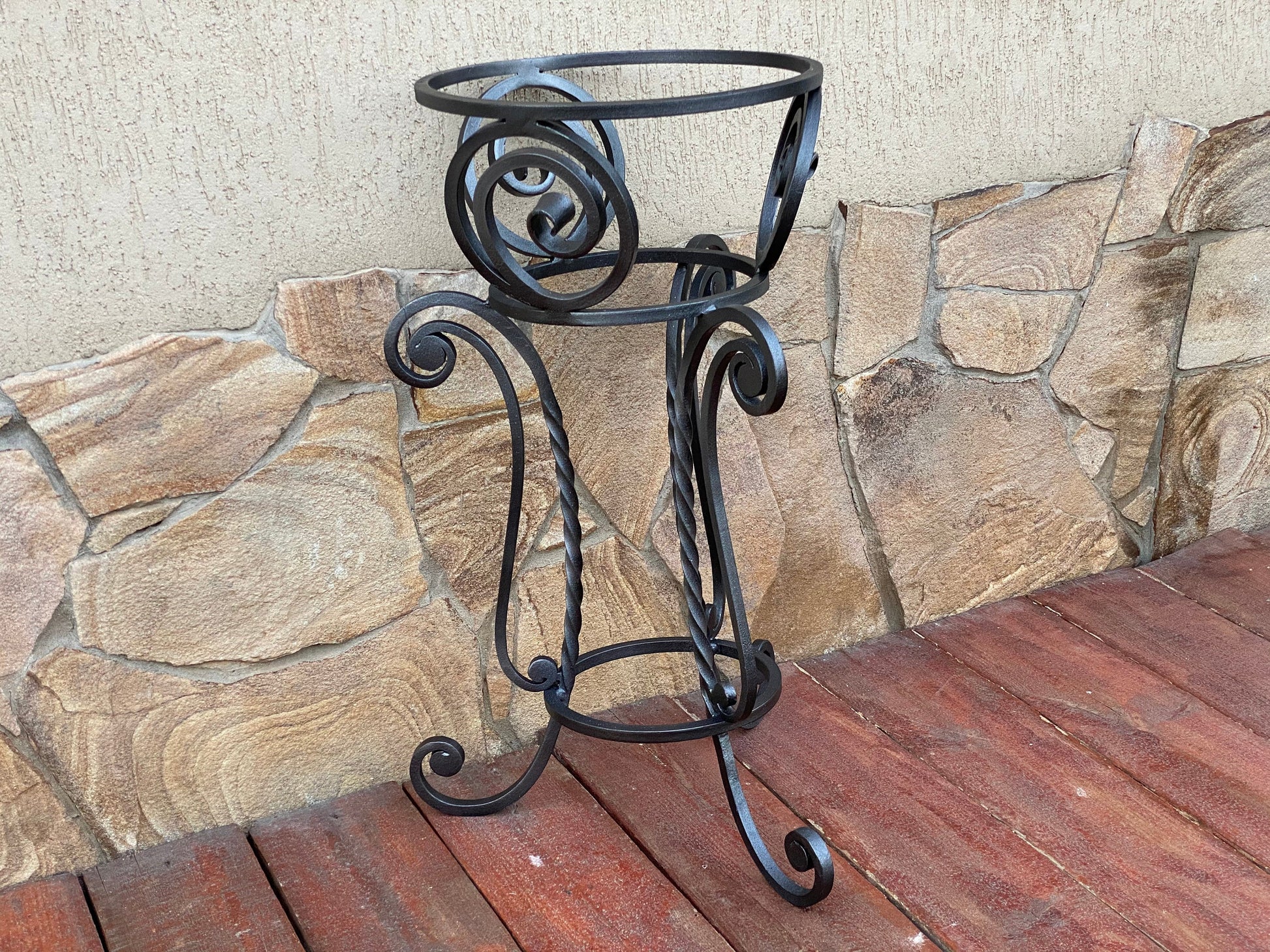 Plant stand, floor planter, garden decor, iron gift, gift for wife, flower lover, plant hook,Christmas gift,gift for grandma,retirement gift