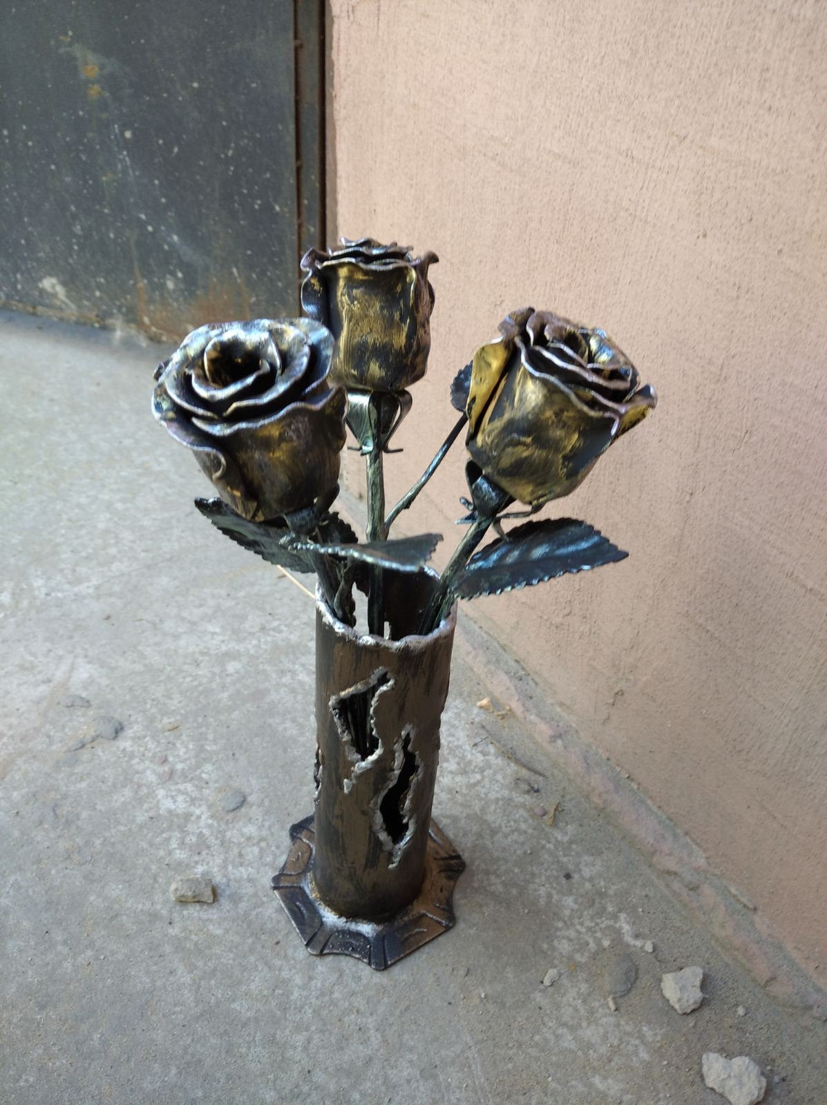 6th anniversary, iron gift, iron rose, iron bouquet, Christmas gift, metal rose, wedding gift, wedding anniversary, gift for mom, iron gift