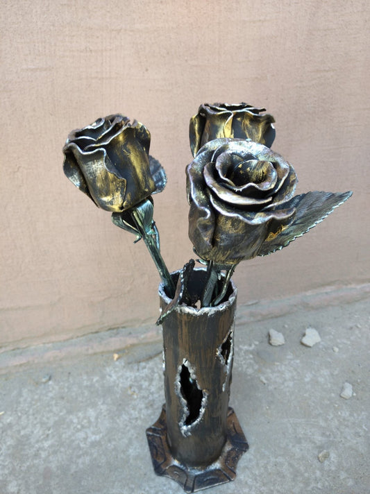 6th anniversary, iron gift, iron rose, iron bouquet, Christmas gift, metal rose, wedding gift, wedding anniversary, gift for mom, iron gift