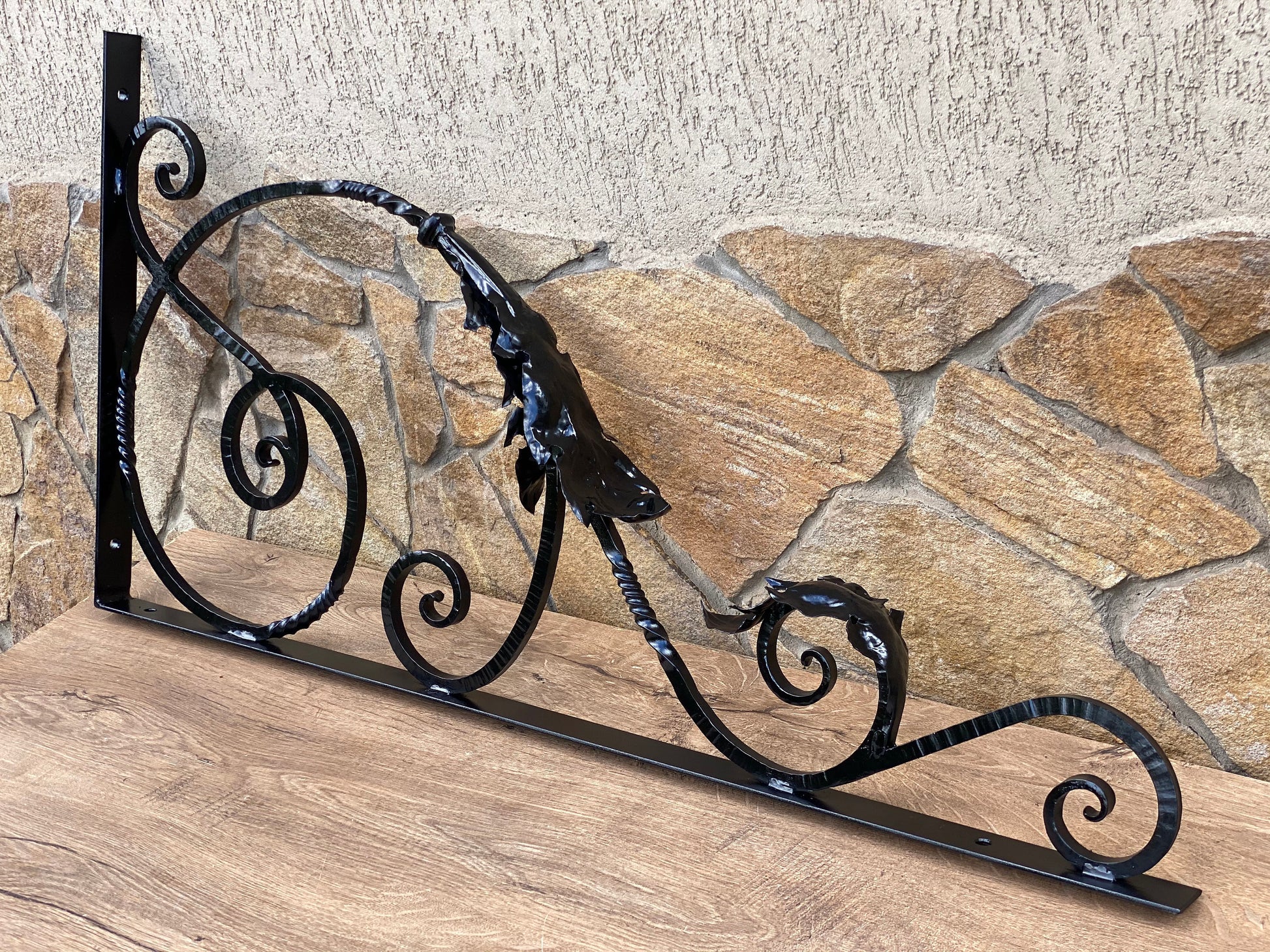 scroll plant hanger Scroll bracket, sign bracket, hand forged bracket, room sign, hanging – ForgedCommodities