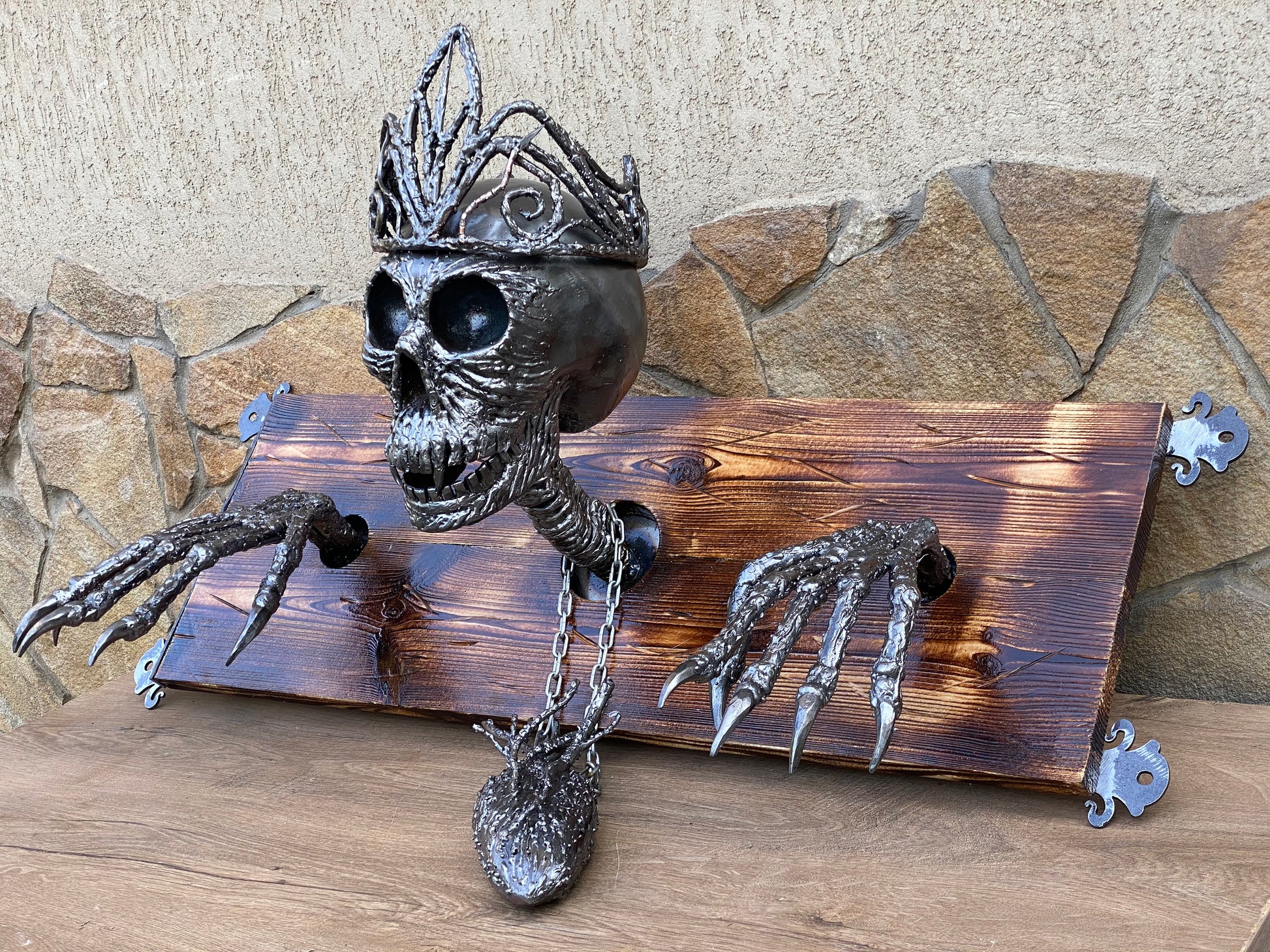 Skeleton, horror gift, grim reaper, horror, Christmas, Halloween, birthday, anniversary, creature, iron gift, scary,skull,zombie,creepy gift